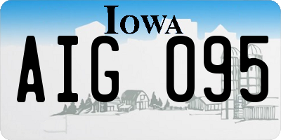 IA license plate AIG095