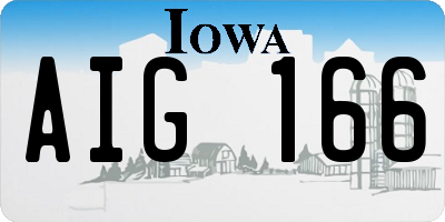 IA license plate AIG166