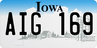 IA license plate AIG169