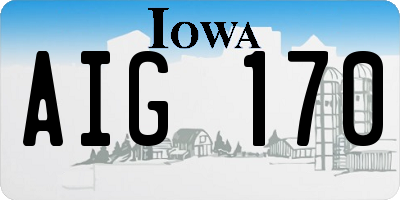 IA license plate AIG170