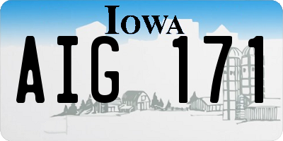 IA license plate AIG171