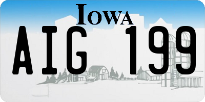 IA license plate AIG199