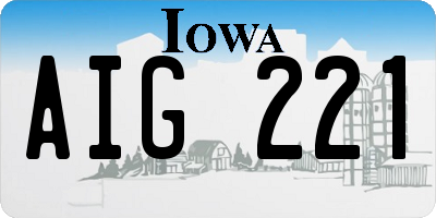 IA license plate AIG221