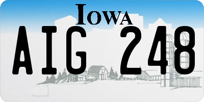 IA license plate AIG248