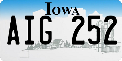 IA license plate AIG252