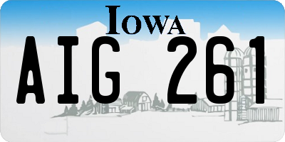IA license plate AIG261