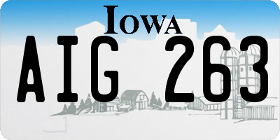 IA license plate AIG263
