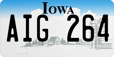 IA license plate AIG264