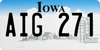 IA license plate AIG271