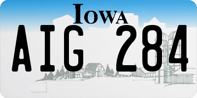 IA license plate AIG284