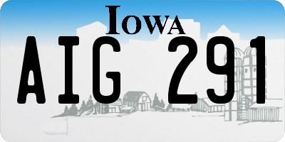 IA license plate AIG291