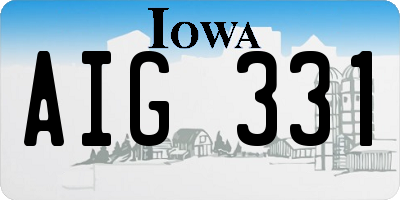 IA license plate AIG331