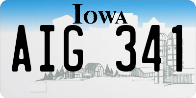 IA license plate AIG341