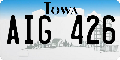 IA license plate AIG426