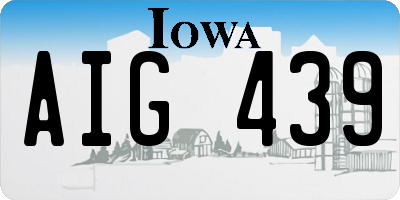 IA license plate AIG439