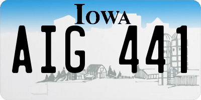 IA license plate AIG441