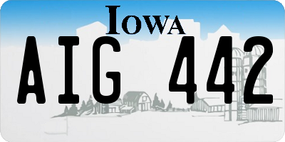 IA license plate AIG442