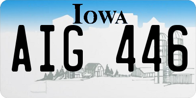 IA license plate AIG446