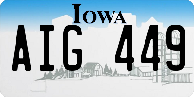IA license plate AIG449