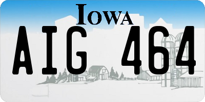IA license plate AIG464