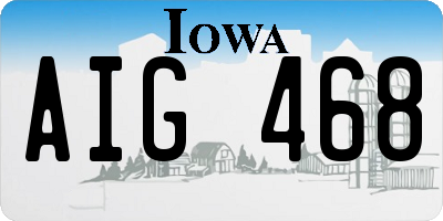 IA license plate AIG468