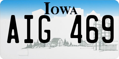 IA license plate AIG469