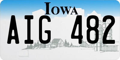 IA license plate AIG482