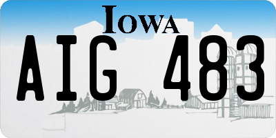IA license plate AIG483