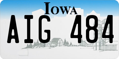 IA license plate AIG484