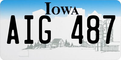 IA license plate AIG487