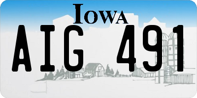 IA license plate AIG491