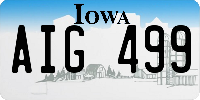 IA license plate AIG499