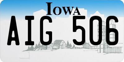 IA license plate AIG506