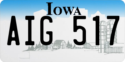 IA license plate AIG517