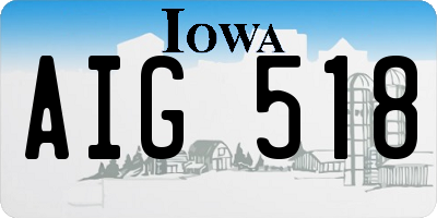 IA license plate AIG518