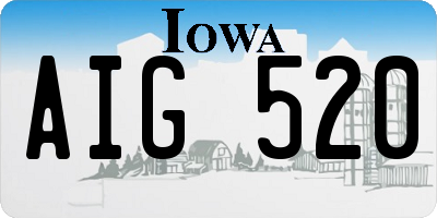 IA license plate AIG520