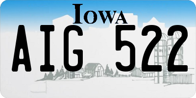 IA license plate AIG522