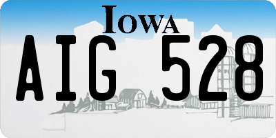 IA license plate AIG528