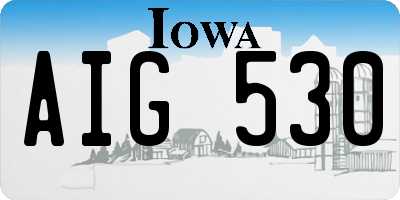 IA license plate AIG530