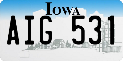 IA license plate AIG531