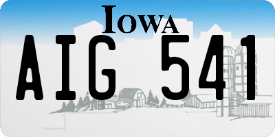 IA license plate AIG541