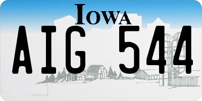 IA license plate AIG544