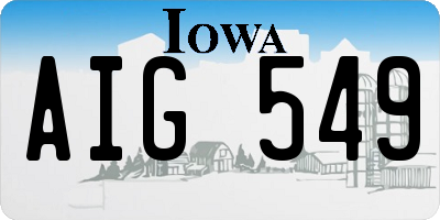 IA license plate AIG549