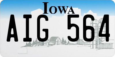 IA license plate AIG564