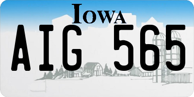 IA license plate AIG565