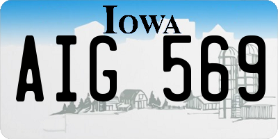 IA license plate AIG569
