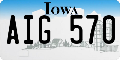IA license plate AIG570