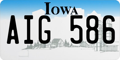 IA license plate AIG586