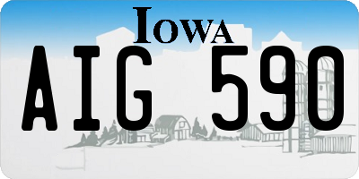 IA license plate AIG590