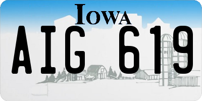 IA license plate AIG619